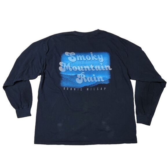 Vtg 90s Ronnie Milsap Long Sleeve Shirt 2XL Band T Western Country Music Y2k - Picture 2 of 11